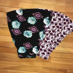 2 Printed Miniskirts